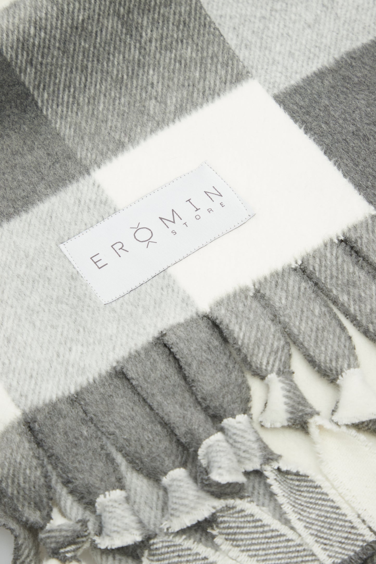Grey Chessboard Scarf