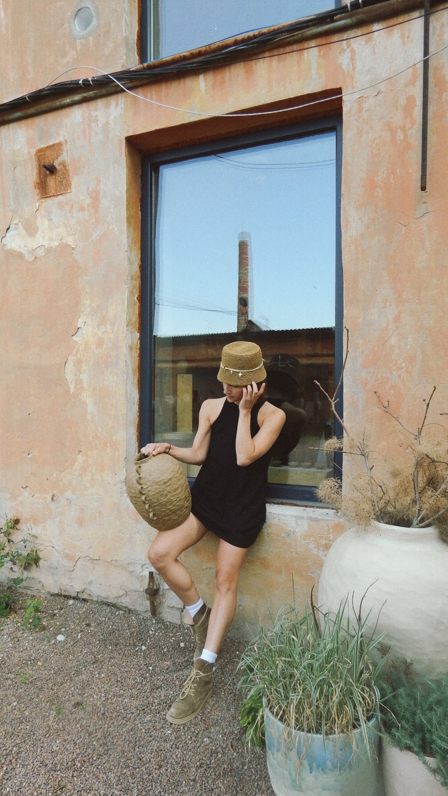 Natural Raffia Bucket Hat