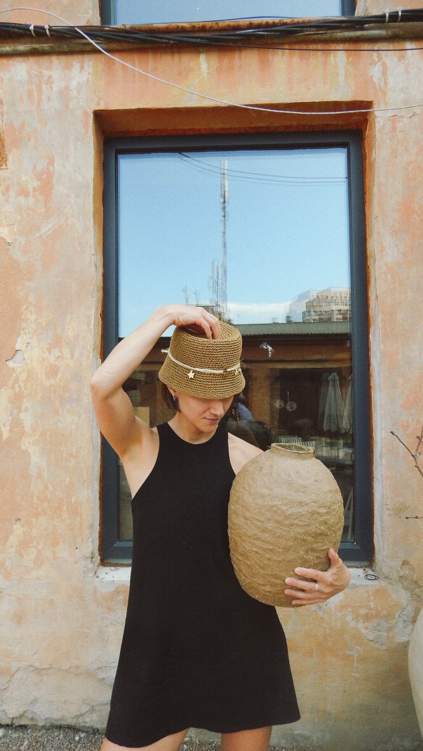 Natural Raffia Bucket Hat