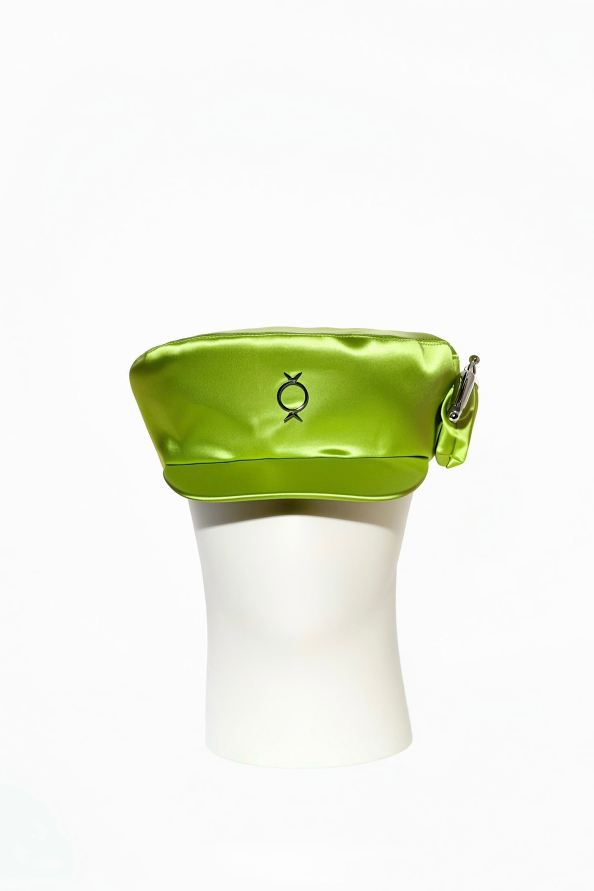Green Sateen Baker Cap