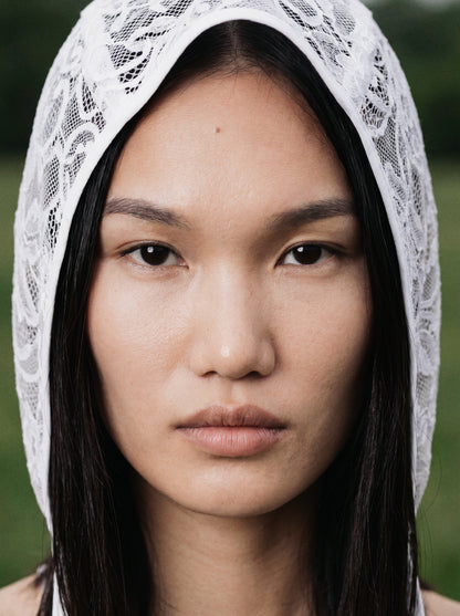 White Gentle Lace Bonnet
