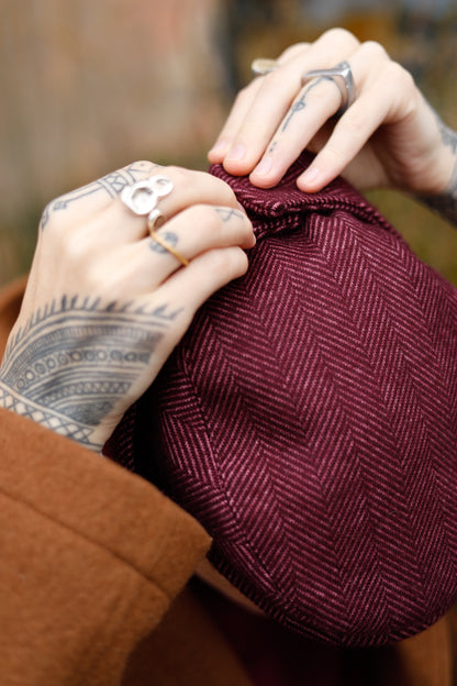 Kepi Bordeaux з Вушками