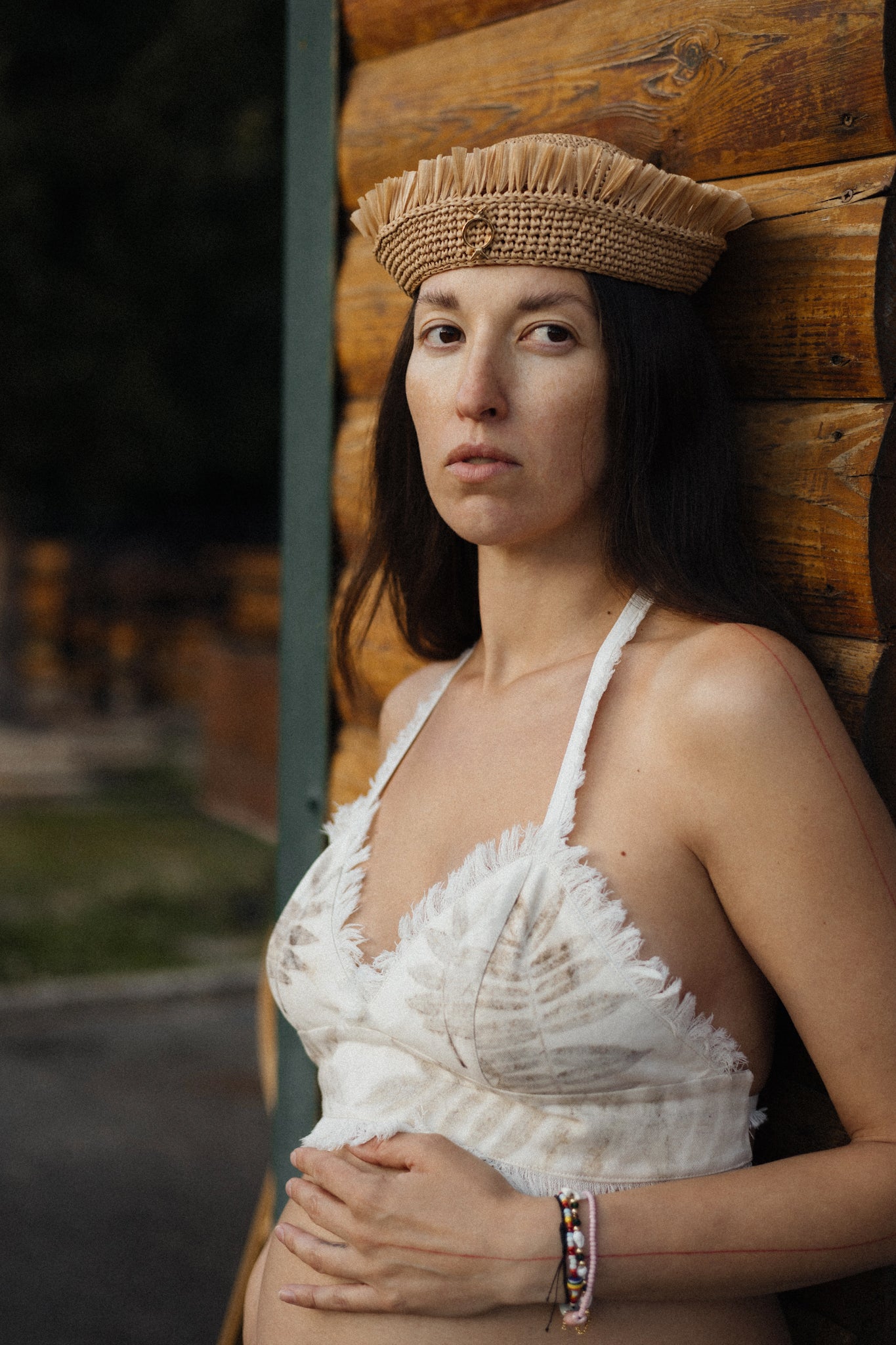 Almond Raffia Sea Hat