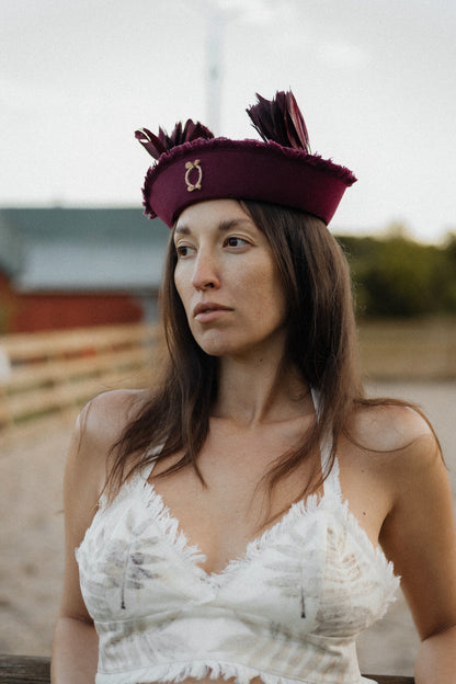 Bordeaux Linen Sea Hat