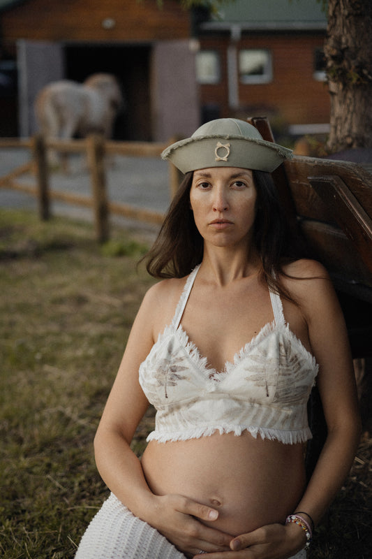 Olive Linen Sea Hat
