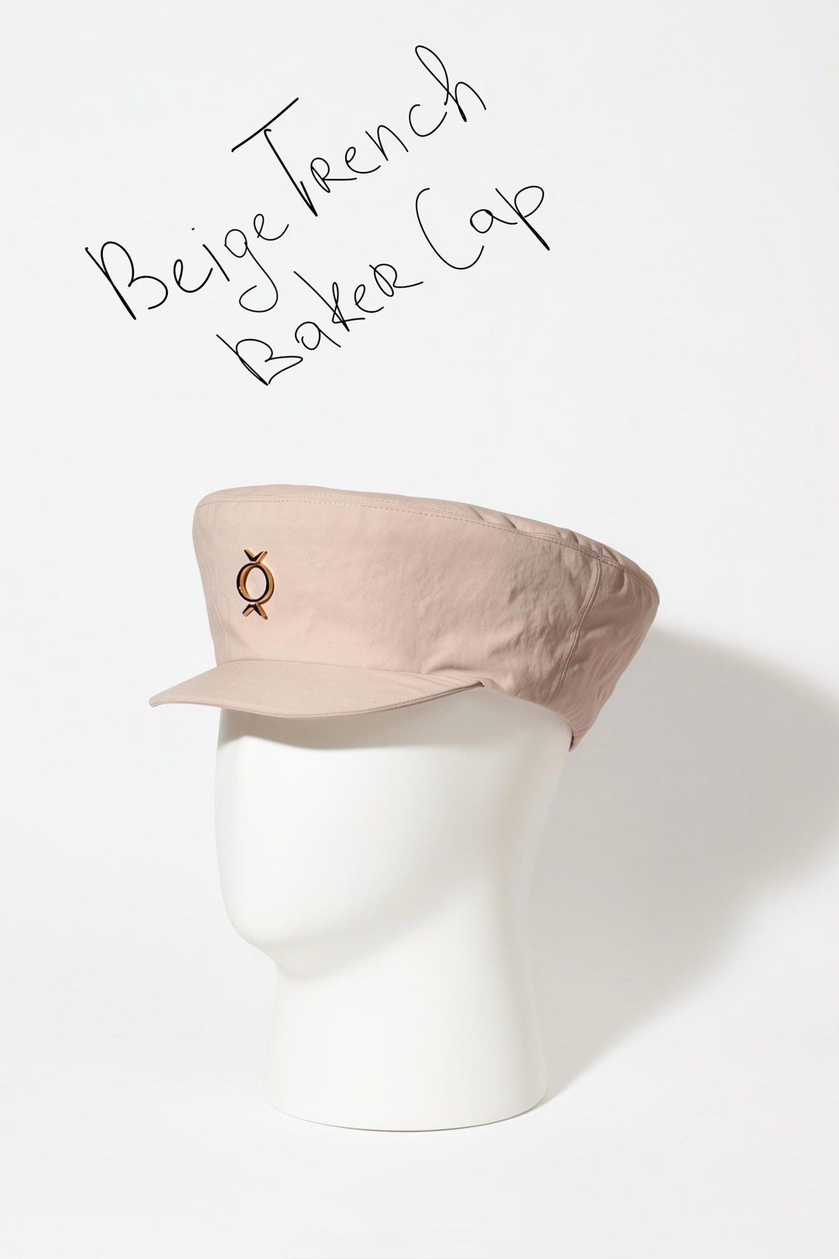 Beige Trench Baker Cap