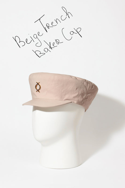 Beige Trench Baker Cap