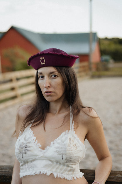 Bordeaux Linen Sea Hat
