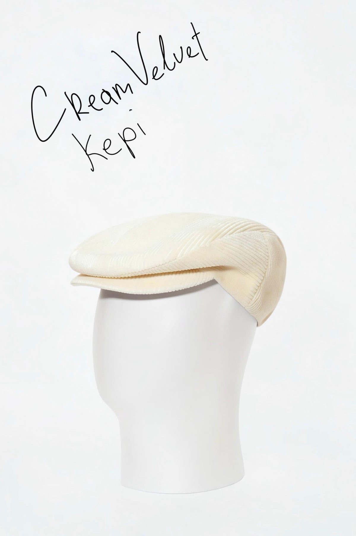 Cream Velvet Kepi