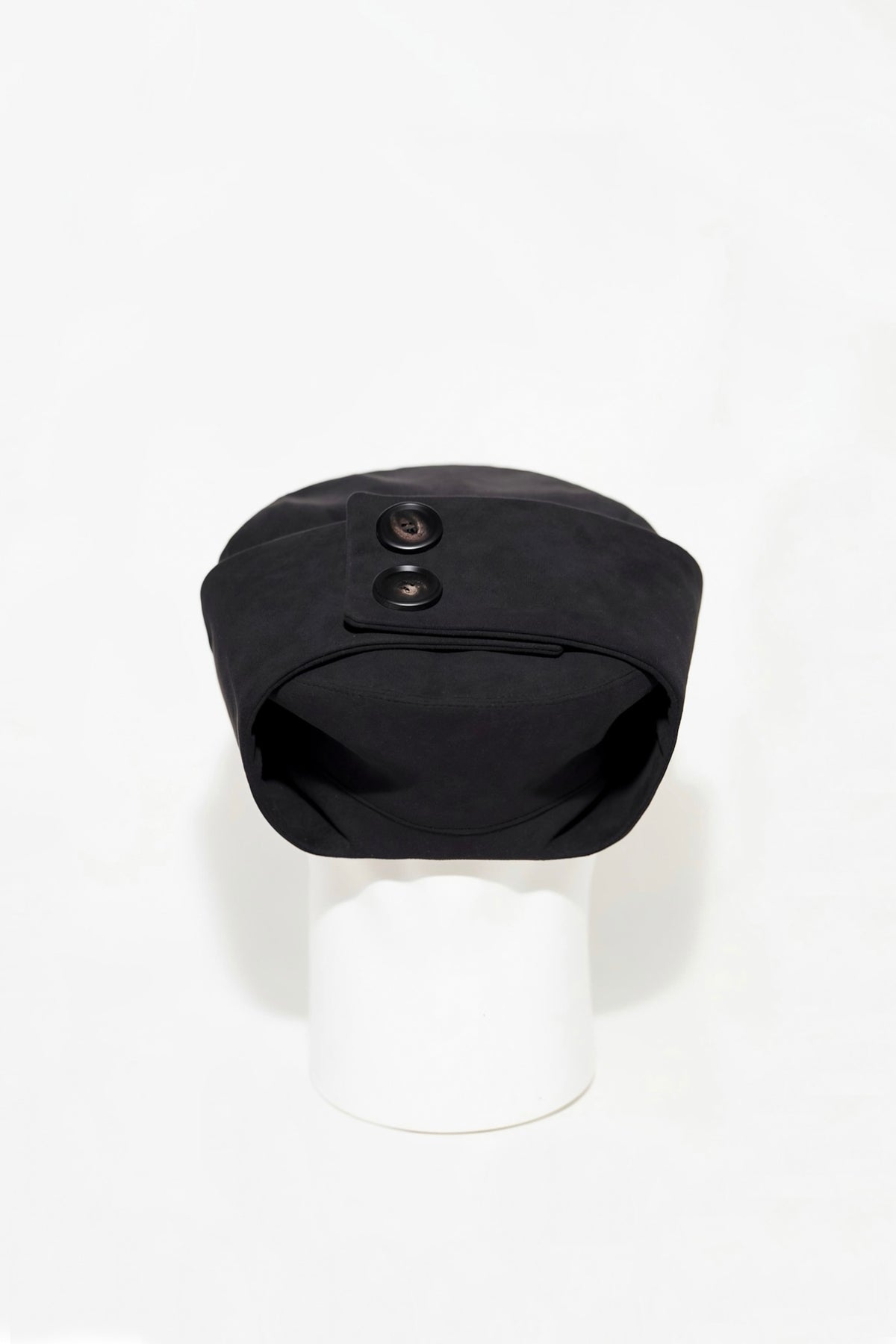 Black Suede Baker Cap