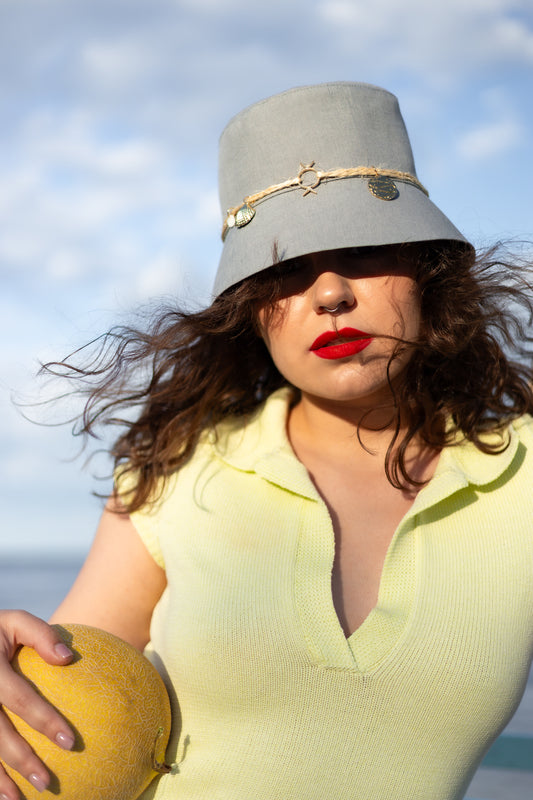 Petrichor Linen Bucket Hat