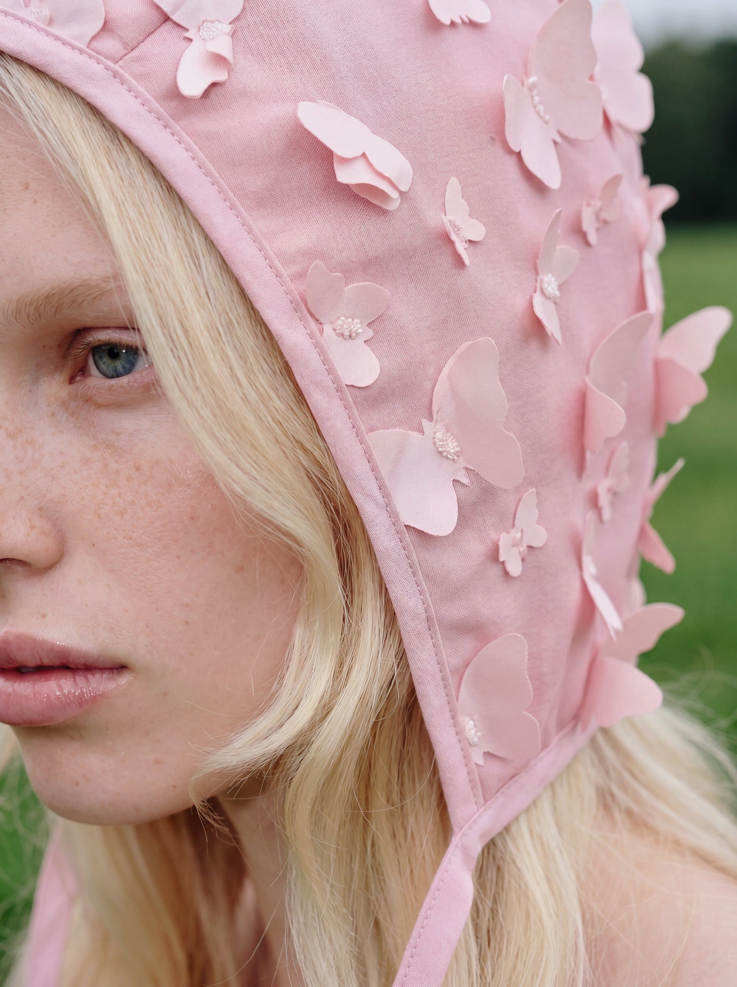 Pink Gentle Butterfly Bonnet
