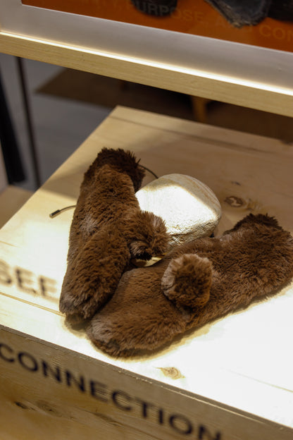 Fur Fur Chocolate Mittens