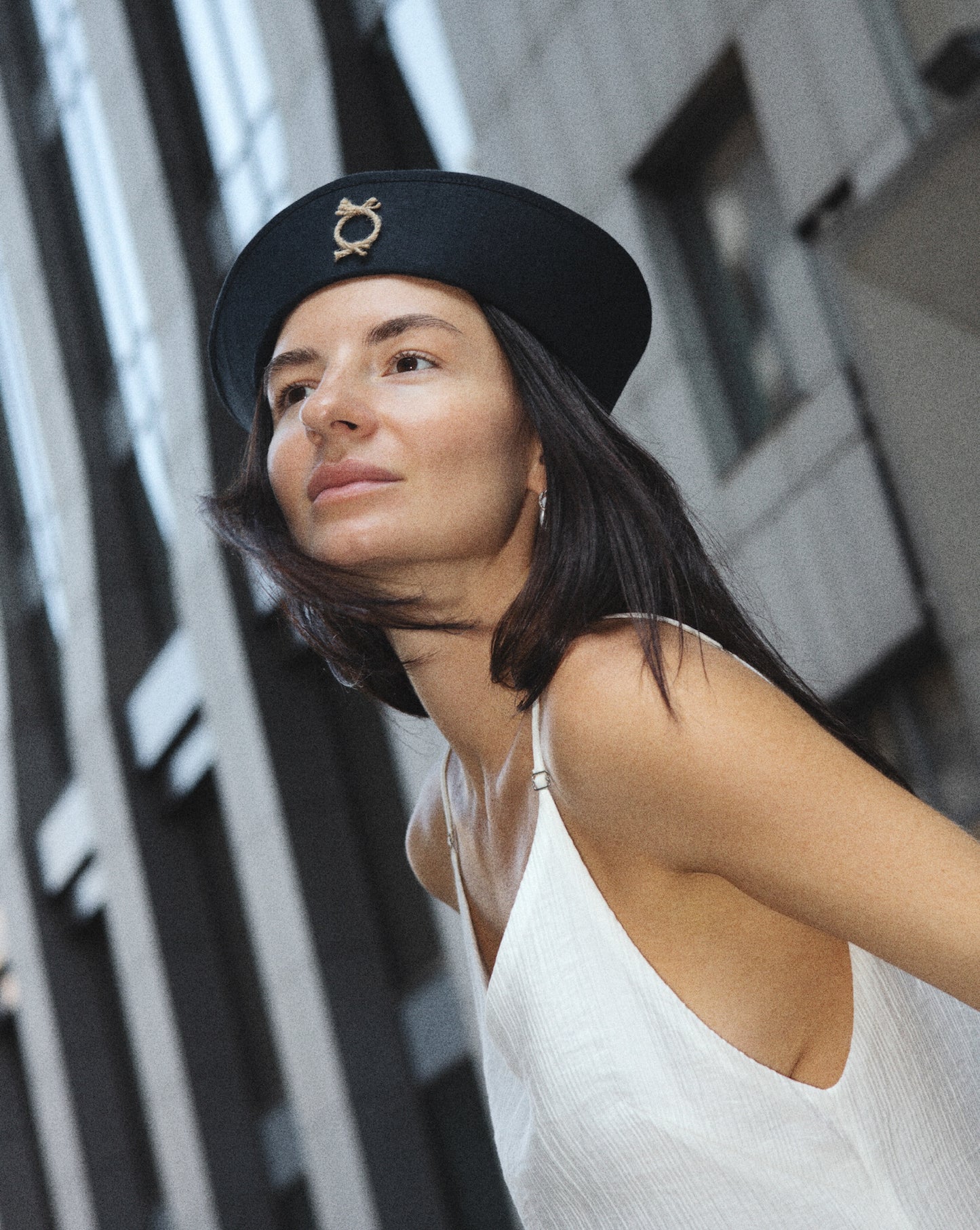 Midnight Blue Linen Sea Hat