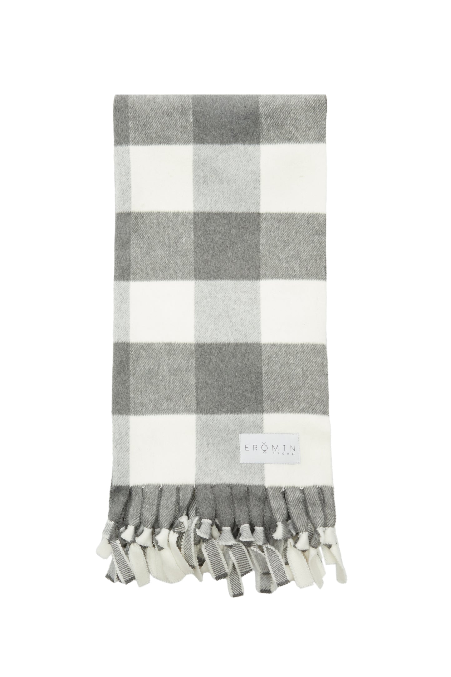 Grey Chessboard Scarf