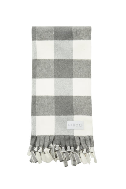 Grey Chessboard Scarf