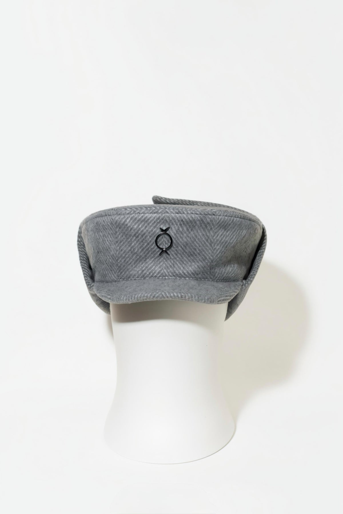 Grey Wool Baker Cap