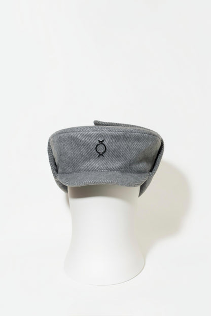 Grey Wool Baker Cap