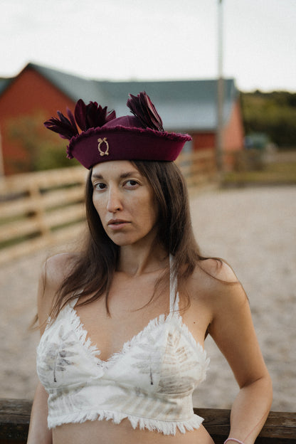 Bordeaux Linen Sea Hat