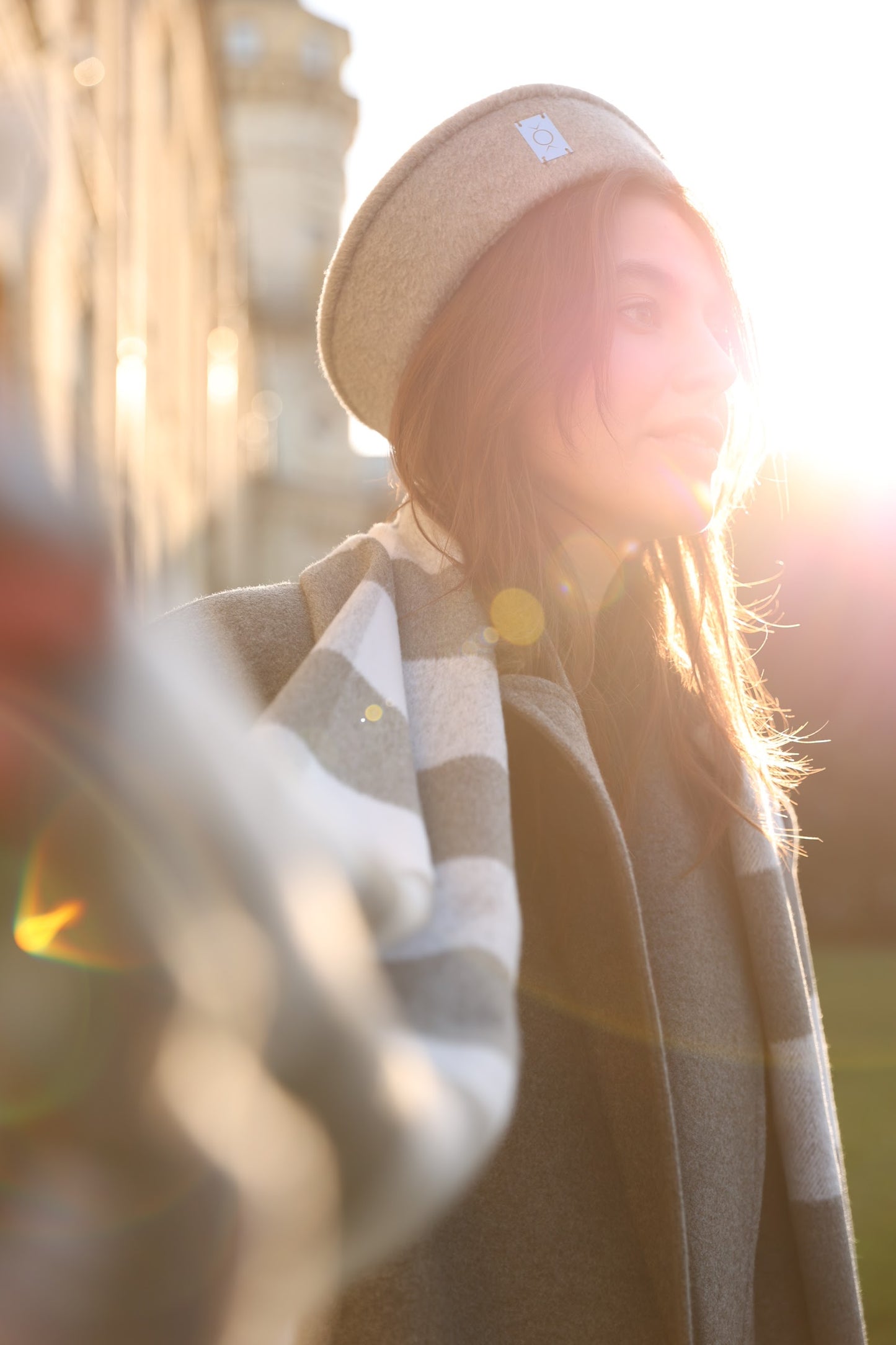 Grey Chessboard Scarf