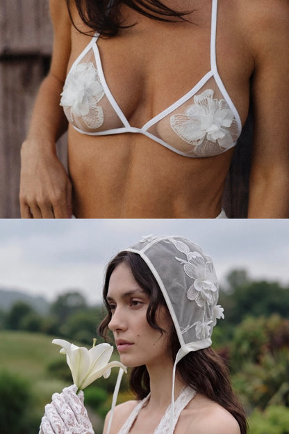 White Gentle Flowers Set