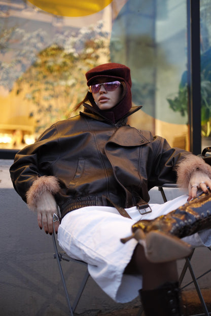 Kepi Bordeaux з Вушками