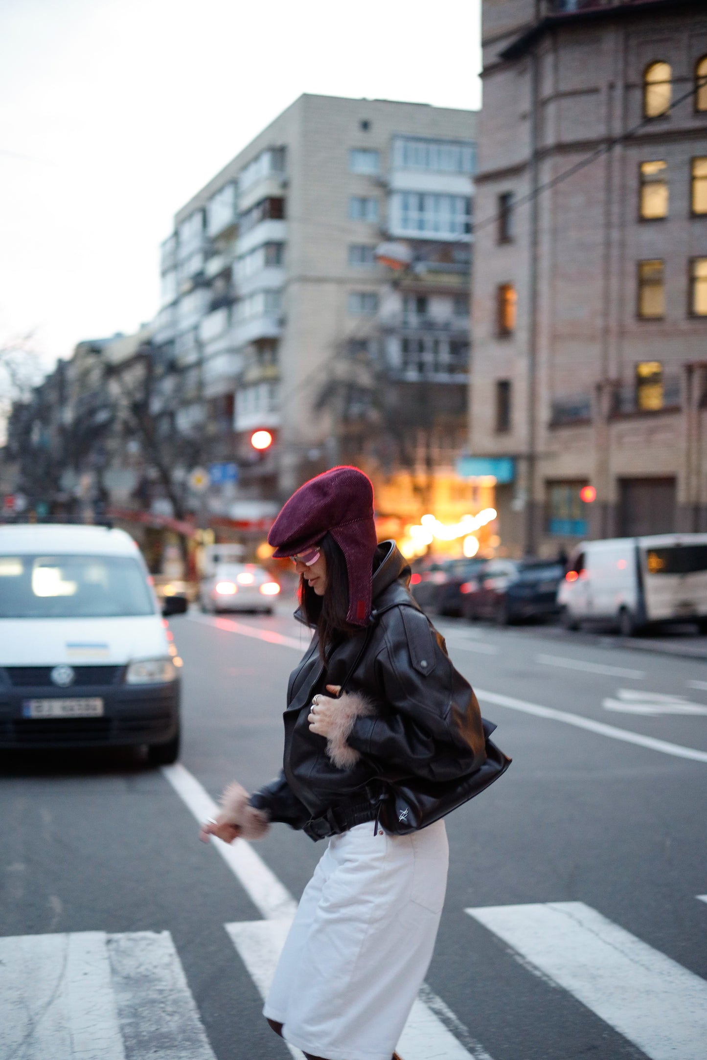 Kepi Bordeaux з Вушками