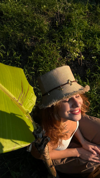 Sand Linen Bucket Hat