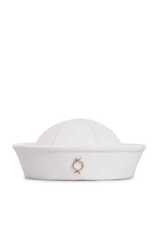 White Velveteen Sea Hat