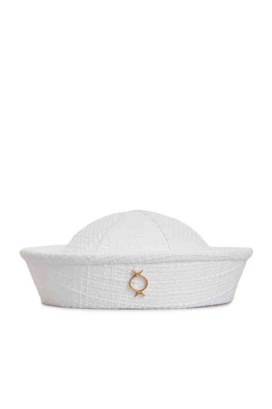 White Tweed Sea Hat 