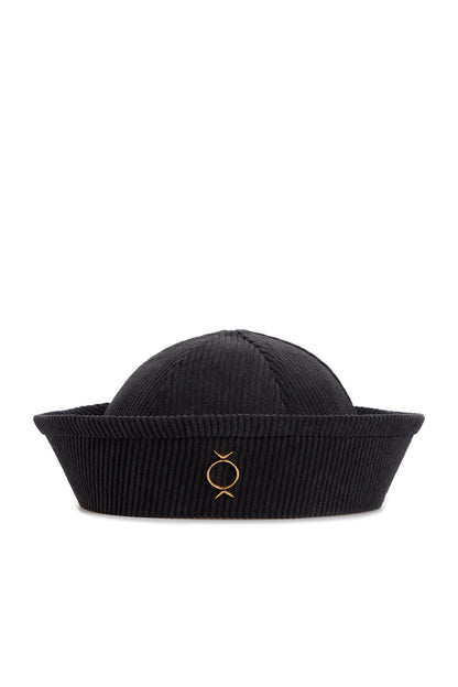 Black Velveteen Sea Hat