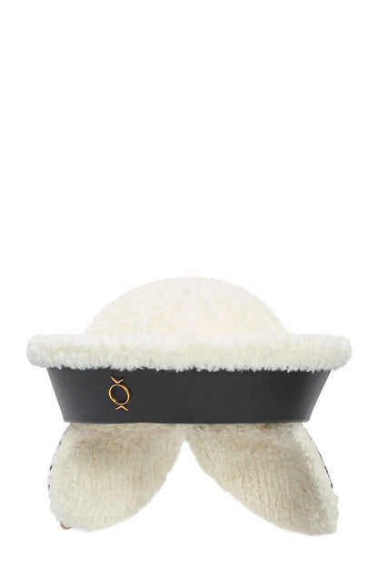 Black & White Winter with Earmuffs Sea Hat