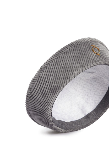 Grey Velveteen Sea Hat 