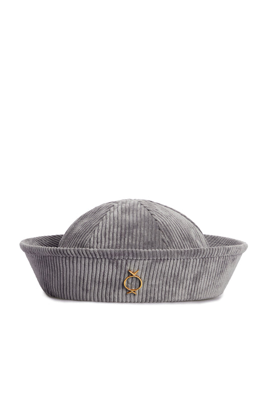 Grey Velveteen Sea Hat