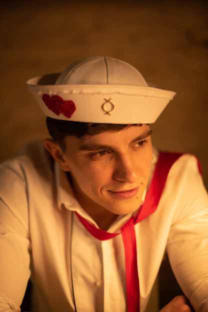 Two Hearts❣️White Sea Hat