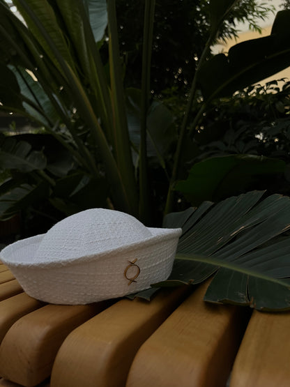 White Tweed Sea Hat