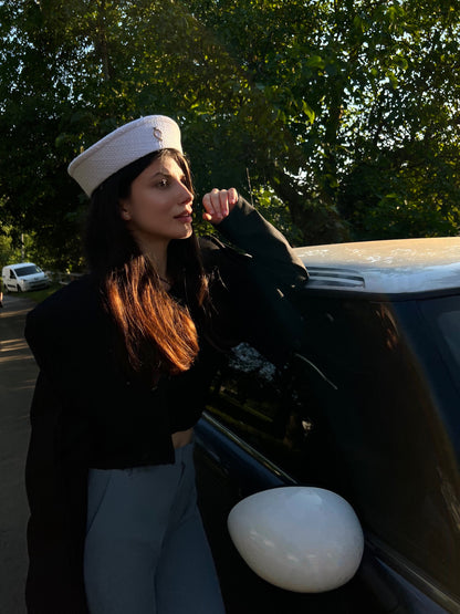 White Tweed Sea Hat