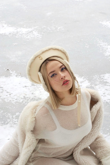 Fluffy Bear With Earmuffs Sea Hat