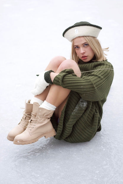 Teddy Tabi Mittens Green